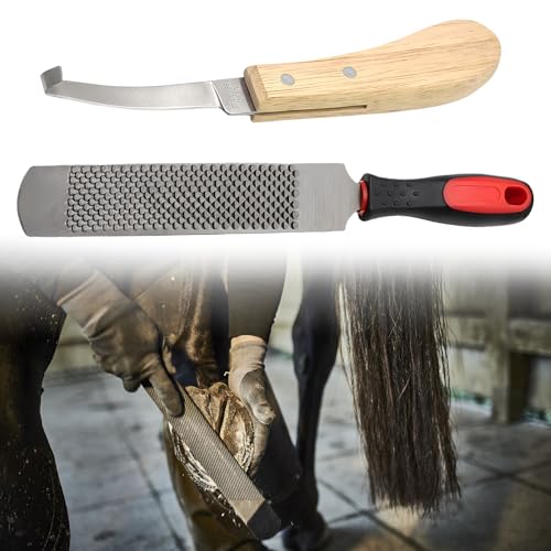 Lima De Herradura,8 Pulgadas 200MM Lima Para Pezuñas De Caballo Con Mango,Cuchillo Para El Cuidado De Las Pezuñas,Escofina Para Pezuñas,Escofina Profesional Para Lima De Caballos Para Vaca,Caballos