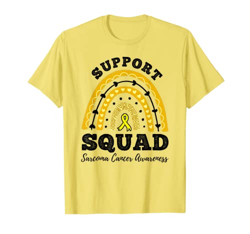 Rainbow Support Squad Sarcoma Cancer Awareness T-Shirt