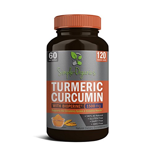 Turmeric Curcumin with Bioperine 1500mg Promotes Anti-Inflammatory, Antioxidant & Anti-Aging Supplement. Joint Pain Relief 100% All Natural Gluten Free Non-GMO Made in USA