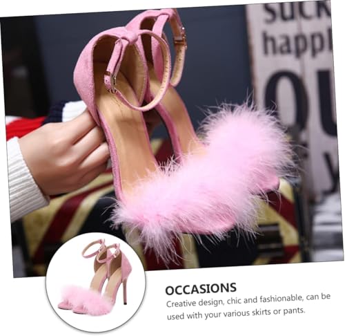 Sandale chic talons femme ergonomique et design stable rose