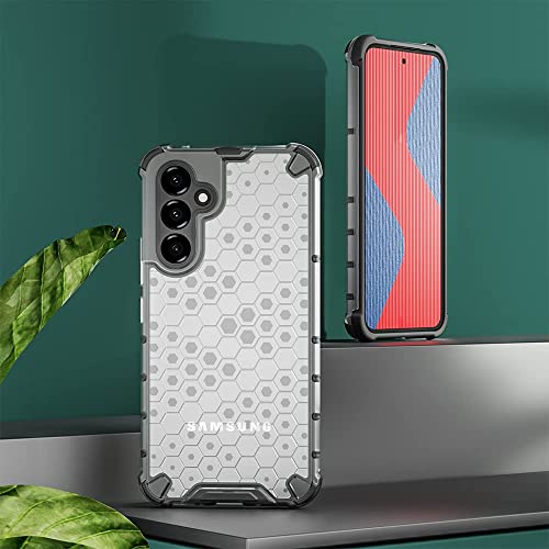 Image of Lustree TPU Honey Comb Armor Shock Proof Back Cover for for Samsung Galaxy A54 5g (Transparent)