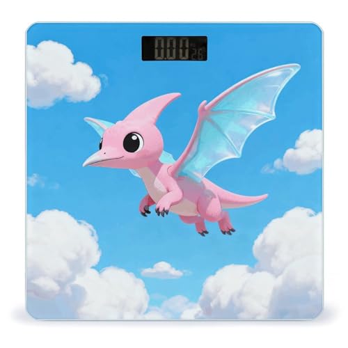 Báscula digital Dinosaur para baño con pantalla LCD miniatura 1