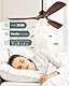 Forrovenco Deckenventilator mit Beleuchtung und Fernbedienung, Leise DC Motor, 132 cm/52 Zoll, 3 Holz Flügeln, Timer, 6 Geschwindigkeiten, ETL-gelistet, Sommer Winterbetrieb für Schlafzimmer