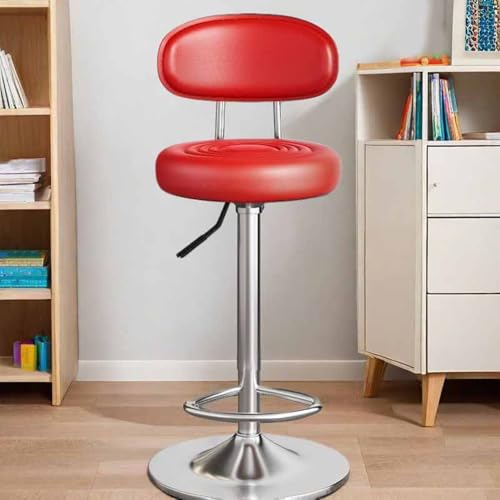 バーカウンターチェア 赤色 2脚