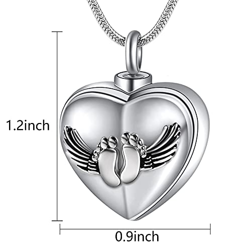 Bivei Necklace for Ashes, Personalized Urn Necklace Photo Heart Lockets for Women Men, Human Pet Ashes Memorial Keepsake Jewelry Pendant3