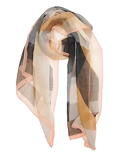 YOUR SMILE Ladies/Women's Lightweight Floral Print/Solid Color mixture Shawl Scarf For Spring Summer season (201)