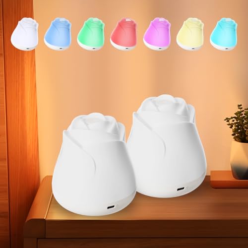 Lámpara de mesa de noche LED con control táctil y 7 colores RGB