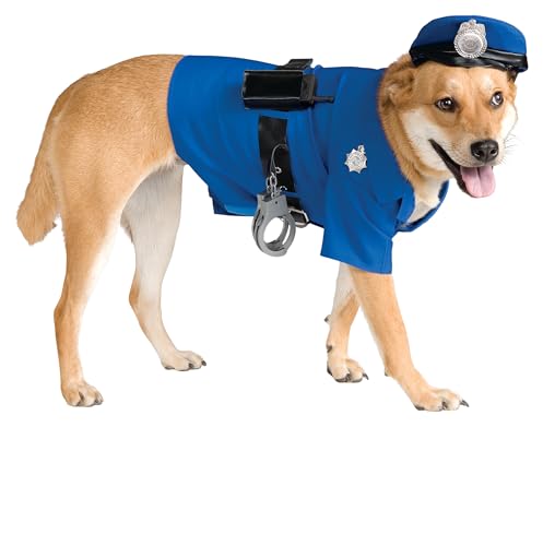 Rubies Police Officer Pet Costume for Dogs or Cats Large