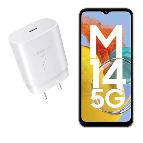 Image of Original Samsung 25W M14 5G / M35 5G Charger Power Adapter Charging Dock for Fast Charging with Type-C Port Compatible with Samsung M35 5G | M55 5G | M15 5G | A55 5G | A35 5G |M34 5G | F55 5G(White)