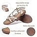 Veittes Women's Flat Slide Sandals - Casual Fashion Cross Strappy Braided Slip on Flat Summer Sandals.(2207023-2,GD/MF,8.5)