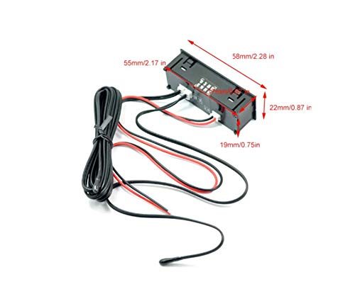 Car Led Temperature Clock, Electric Clock Digital Temperature Voltmeter Gauge Clock With Light Car Decorative Accessories 12V 3 In 1 #TOP6
