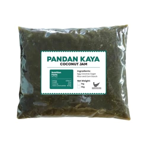 Pasta crema mermelada Pandan Kaya Coco Coconut - Tradicional - Gran formato 1kg - Perfecto para repostería y cocina asiática