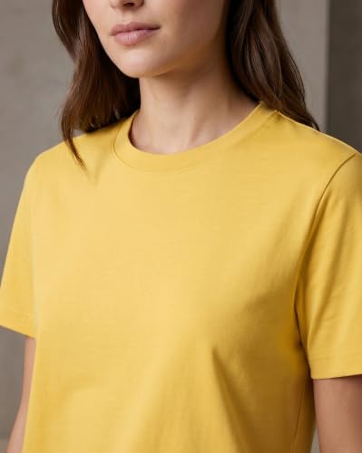 Image of NOBERO 100% Cotton T-Shirts for Women Stylish | Regular Fit | Solid T Shirts for Women 180 GSM Combed Cotton | Crew Neck Half Sleeve