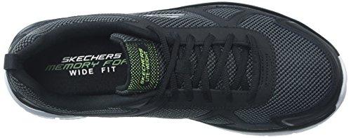 Skechers Men's Track BUCOLO Oxford, Black/White, 9 UK