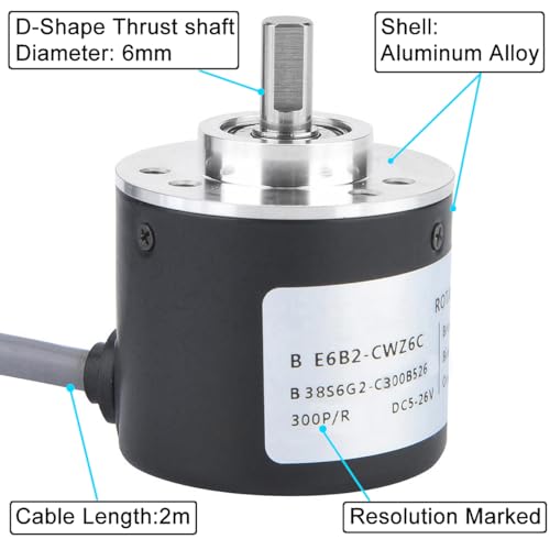 Module encodeur rotatif incremental 1000P/R avec sortie triphasee DC 5V 24V - 4