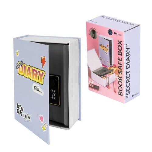 Fisura – Caja de seguridad en forma de libro “secret diary”. Caja fuerte libro original con cerradura de combinación. Caja de dinero oculto. 18 x 11,5 cm