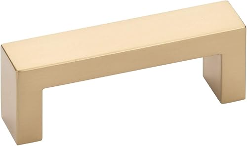 Emtek 86718US4 Emtek 86718 Keaton - Tirador de gabinete de 8 pulgadas de centro a centro de The Modern Rectangular Collection