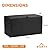 ZYJOYY 120 Gallon Lockable Resin Outdoor Storage Box, Large Deck Box for Patio, Garden, Pool, Cushion Storage, Outdoor Tool Storage Bench, Weather Resistant, Easy Assembly, Black