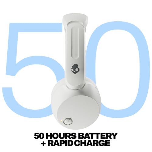 Image of Skullcandy Icon 180 Wireless On-Ear Bluetooth Headphones, Up to 50 Hours Battery, Lightweight and Travel Ready, Secure Fit, Sweat and Water Resistant, Microphone iPhone Android - Bone