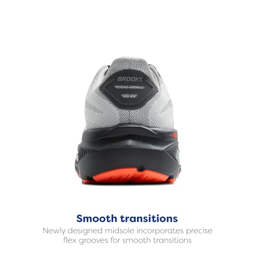 Brooks Brooks Men’s Ghost 17 Neutral Running Shoe - Oyster Mushroom/Orange/Ebony - 15 Medium