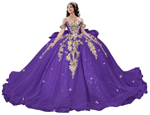TRHTX Plus Size Quinceanera Dresses Lace Purple 16 Dress 18