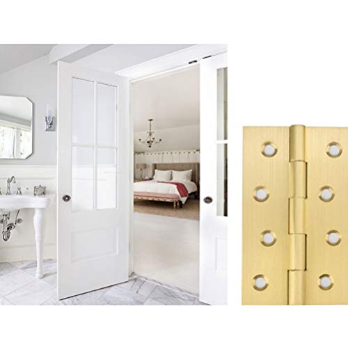 Homoyoyo 6Pcs Door Hinges 2.5Inch (63Mm) Heavy Duty Copper Mute Door Butt Hinges,Ball Bearing Door Hinges For Window, Cabinets, Closet, Wooden Boxes, Furniture And Home Door #TOP2