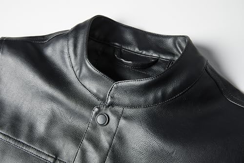 Custom Name, Logo Front & Back Motorcycle Club Vest, Personalized Men's PU Leather Motorcycle Biker Vest Jacket4