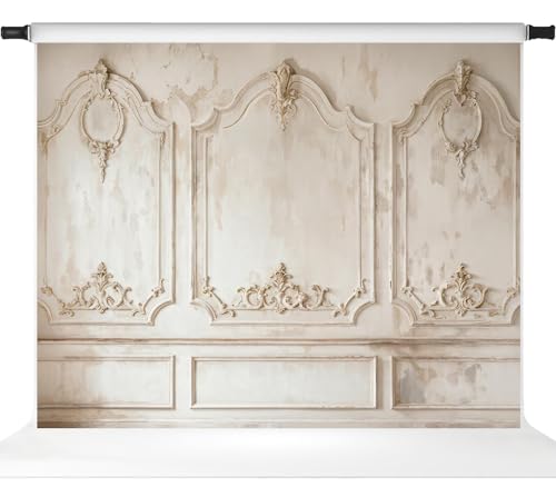 Toile de fond classique européenne Kate décor photo gris blanc premium 3x2,4m