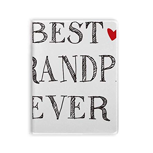 Carnet de notes Best Grandpa cœur couverture souple haute qualité