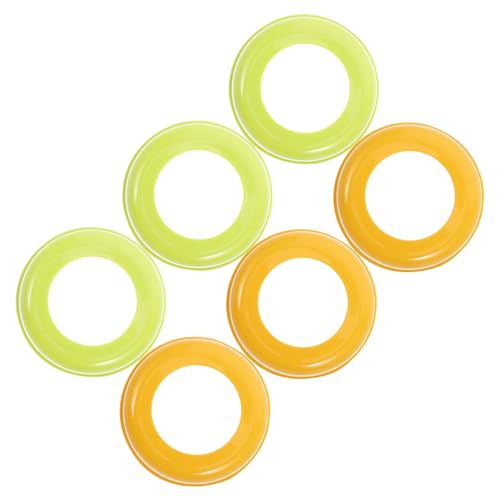 FRCOLOR - FRCOLOR Lot de 6 Bagues à Visser pour Biberons Large Goulot Accessoires en Plastique Anti-Fuites Anneaux Jaunes et Verts Pièces de Rechange pour Alimentation Bébé Protection Poussière