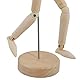Relaxdays Gliederpuppe 2er Set, Holzpuppe, 20 cm Zeichenpuppe, bewegliche Holzfigur, zum Zeichnen, Zeichenfigur, Natur