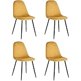 sedia design pelle Dimensioni: 42.5 x 54.5 x 86 cm l x p x a; set di 4 sedie in stile nordico