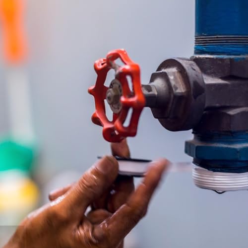 2 Stück Metall Wasserrohr Ventil 6 x 6 mm - Handrad Kugelhahn Eisen - Wasserhahn Griff Rot - Absperrventil Ersatz