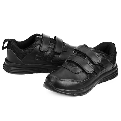 Image of DOCTOR EXTRA SOFT Lightweight EVA Unisex-Child /Kids /Adults Black & White School Uniform Shoe with Memory Foam Cushion & Adjustable Hook Loop| Formal,Casual,Running|Comfortable | Anti-Skid D-3005