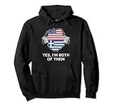 Photo Gallery half american half greek usa grecia bandiera uomo donna felpa con cappuccio Photo Gallery half american half greek usa grecia bandiera uomo donna felpa con cappuccio