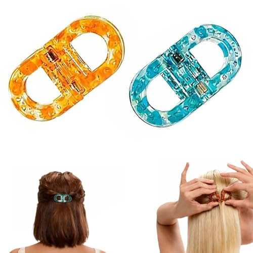 2 Set Magnetic Hair Clips – Strong Hold No-Slip Magnetic Hair Styling Clips, Seamless 2-in-1 Design for Easy Everyday Hairstyles, Gentle on All Hair Types Strong Hold