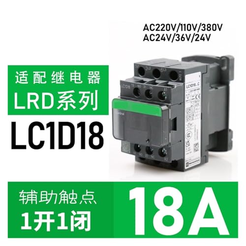 Contacteur CA LC1D18 AC220V TeSys pour commande moteur électrique