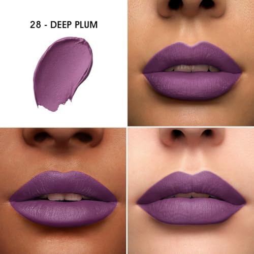 Image of Colors Queen Color Stay Matte Lipstick | Highly Pigmented with Smooth One Swipe Application | Ultra Matte Finish | Smudge Proof & Waterproof | Long Lasting Lipstick for Women (Deep Plum, 2.1 g (Pack of 1)) | Long Lasting