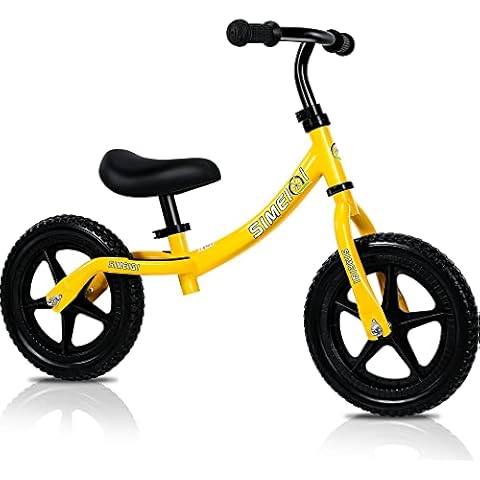 SIMEIQI 12" Balance Bike for Boys Girls 2 3 4 5 Years Old No Pedal Walking Balance Training Sports Bicycle for Kids Toddlers… Cover