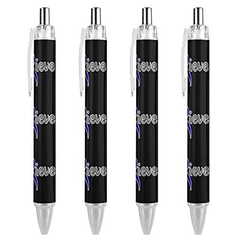 Bolígrafo retráctil de tinta azul para hombres y mujeres, pack de 4