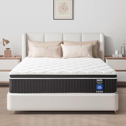 12 Inch Queen Size Hybrid Gel Memory Foam Mattress with Motion Isolation & Strong Edge Support - Medium Firm