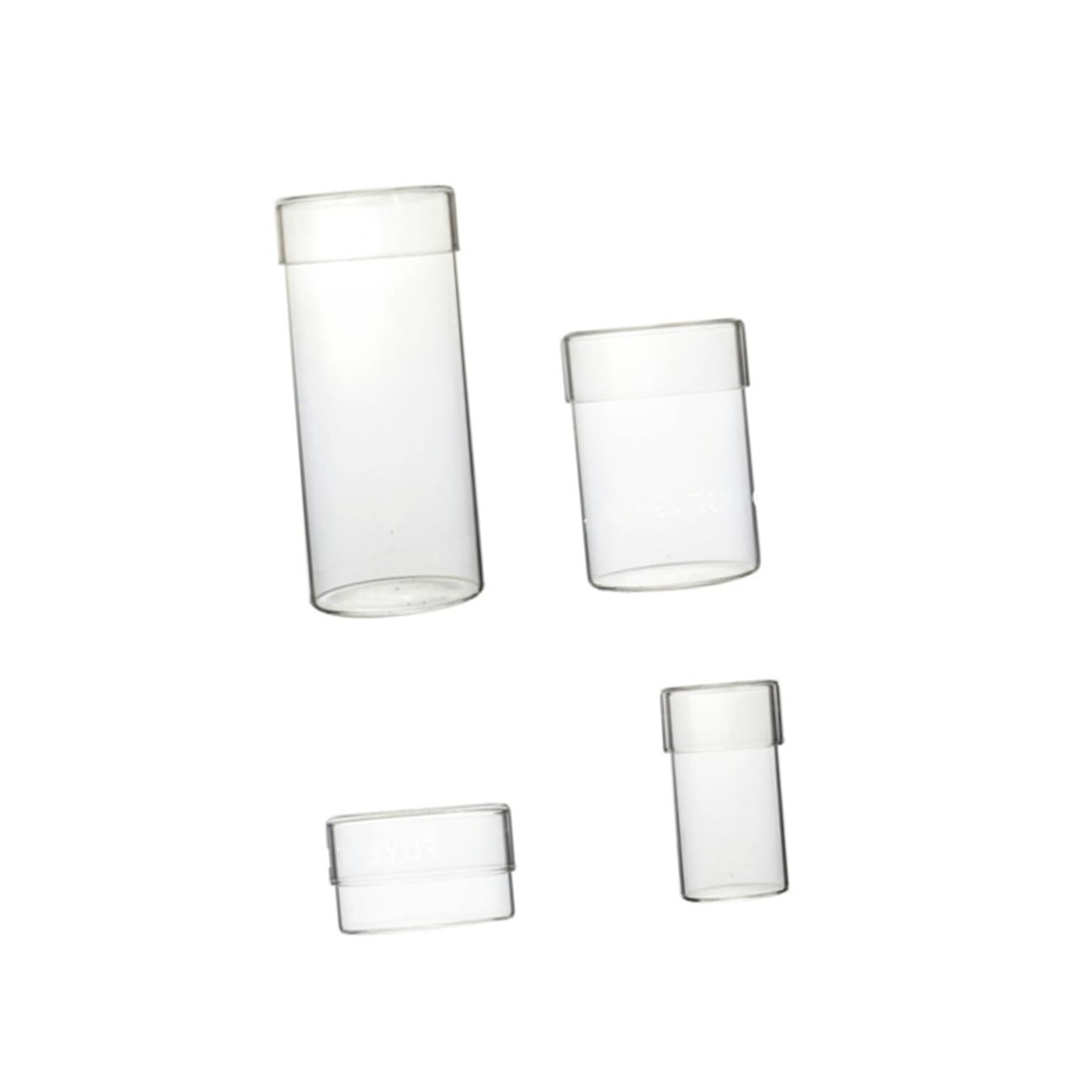 Glas Vorratsdosen aus Klarem Glas mit Deckel 4 Stück Lebensmittelaufbewahrungsbehälter Luftdichte Aufbewahrung für Salz und Kaffeebohnen für Haushalte