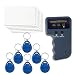 125KHz Handheld Card Reader Writer Readable Readable 125khz EM Copier Card Reader Writer Duplicator 6Pcs Writable Tags + 6 Blank Cards for School, Office
