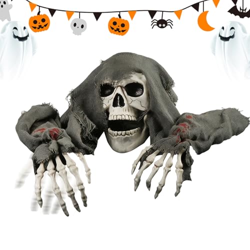 Squelette d'Halloween pour crâne et bras avec piquets - 7