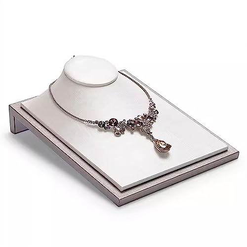 GLigeT Schmuckhalter Halskette Display Büste Vitrine Schmuck Display Ständer Halskette Büste Kettenhalter Display Organizer Show Boutique Stand Mannequin Ohrringhalter Ketten Ständer