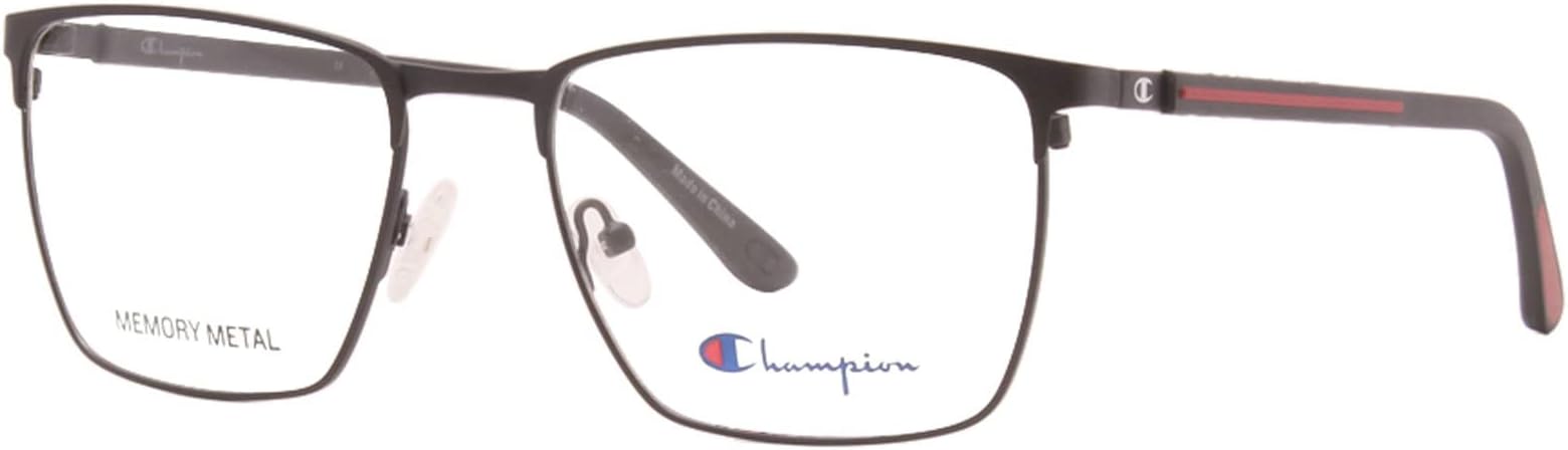 Champion Spring C01 Eyeglasses Men's Black Full Rim Square Optical Frame 56mm