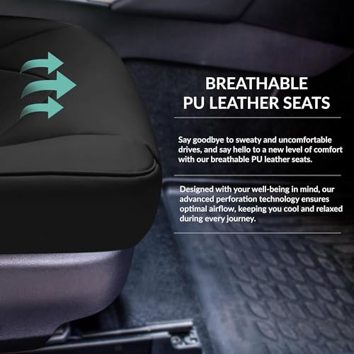 FH Group Custom Fit Car Seat Covers Specifically Made for 2018-2023 Toyota Camry, Front Set Black Faux Leather Water-Resistant Car Seat Cover, Toyota Accessories by FH Group - Used condition - Image 4