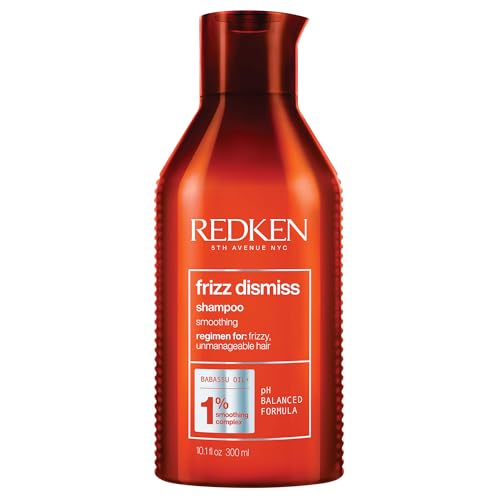 Redken, Shampoo, Frizz Dismiss, para cabelos com Frizz, Anti-frizz, protege os fios contra a umidade, livre de sulfato com Óleo de Babassu + Concentrated Smoothing Complex, Exclusivo Amazon, 300ml