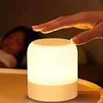 Lampe de nuit portable pour bébé,3 Couleurs Lumière d'oeuf pour la nourrice,Lumière de nuit rechargeable pour les enfants,Petite lampe sans fil de table et bord de lit,Eye Caring Dimmable LED Lampe tactile pour enfant, fille, garçon, nourrisson