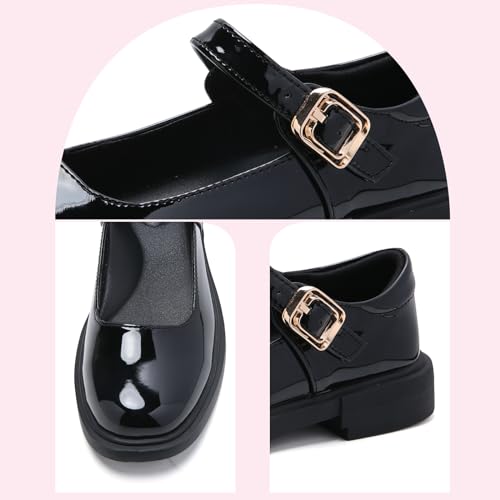 UZB Mary Jane Shoes Womens Flats Shoes Round Toe Ankle Strap Dress Ballet Shoes4